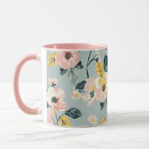 Vintage Floral Pattern Coffee Mug
