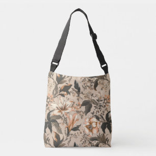 Vintage Floral Pattern Cross-body Bag
