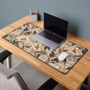 Vintage Floral Pattern Desk Mat