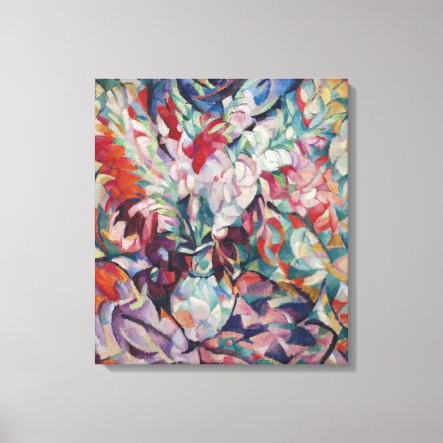 Vintage Floral Pattern Gladiolus Canvas Print (Front)