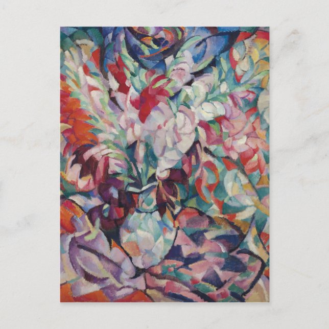 Vintage Floral Pattern Gladiolus Postcard (Front)