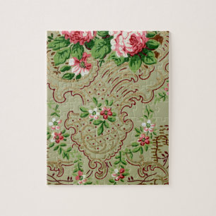 Vintage Floral Pattern Jigsaw Puzzle