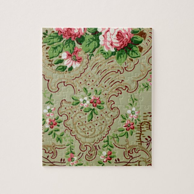 Vintage Floral Pattern Jigsaw Puzzle (Vertical)