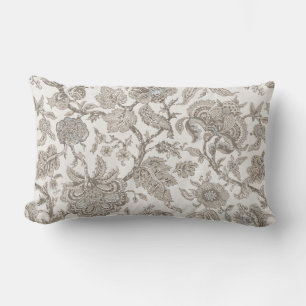 Vintage floral pattern lumbar cushion
