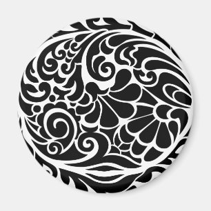 vintage floral pattern magnet