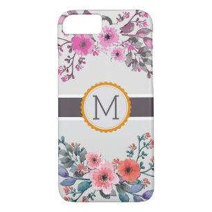 Vintage Floral Pattern Modern Monogram #19 iPhone 8/7 Case
