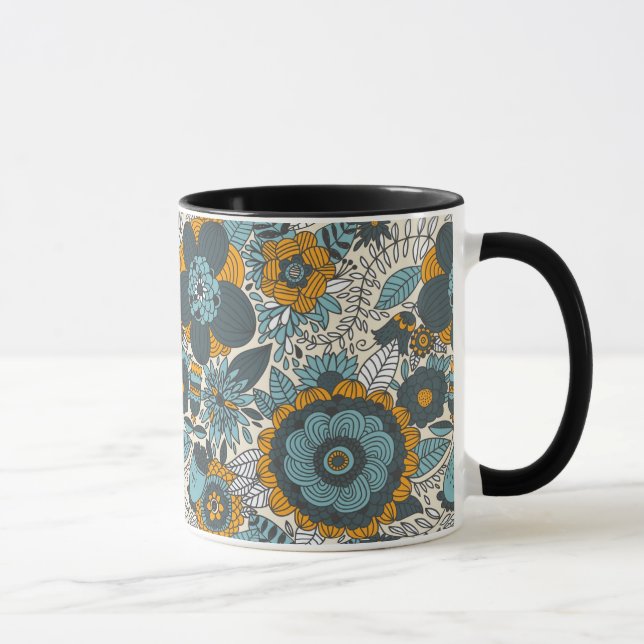 Vintage floral pattern mug (Right)