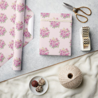vintage floral pattern of wrapping paper