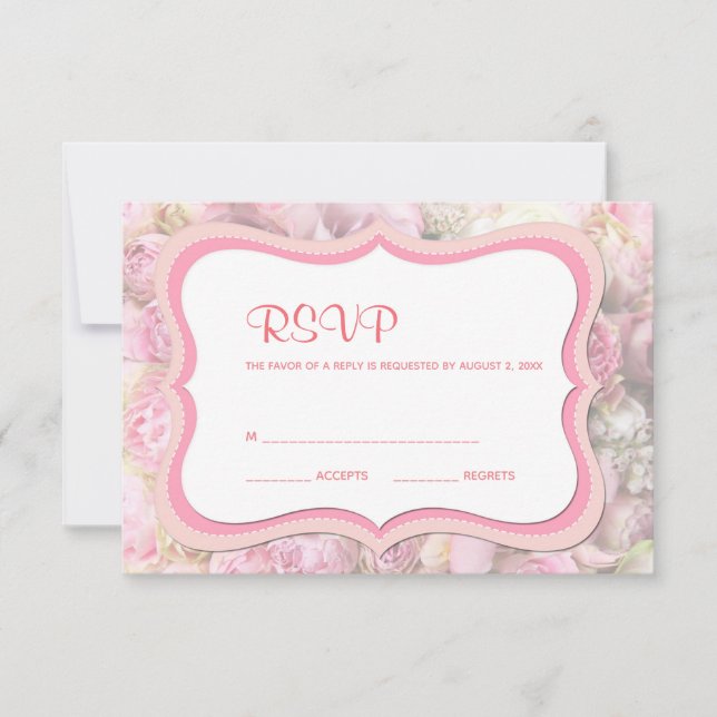 Vintage Floral Pattern RSVP Card (Front)