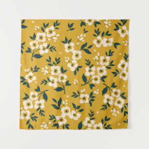 Vintage floral pattern, small white flowers. tapestry