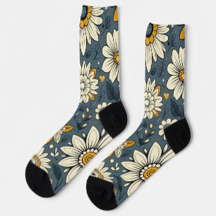 Vintage Floral Pattern Socks