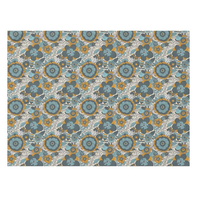 Vintage floral pattern tablecloth (Front (Horizontal))