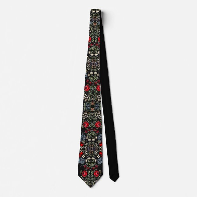 Vintage Floral Pattern  Tie (Front)