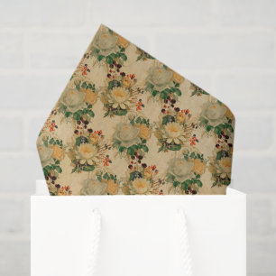 Vintage Floral Pattern Tissue Paper