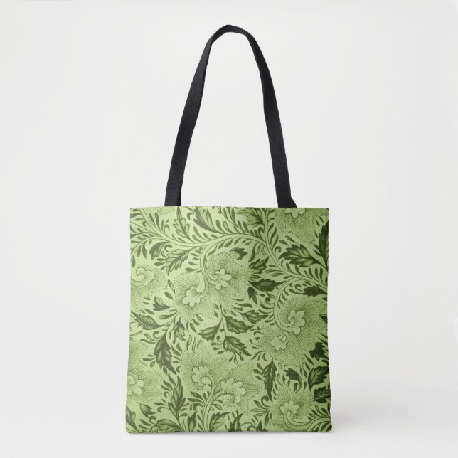 vintage floral pattern tote bag (Front)