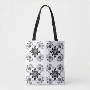 Vintage floral pattern tote bag