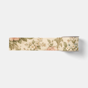 Vintage Floral Pattern Wallpaper Grosgrain Ribbon