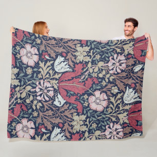 Vintage Floral Pattern, William Morris Fleece Blanket