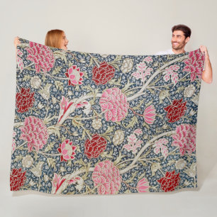 Vintage Floral Pattern, William Morris Fleece Blanket