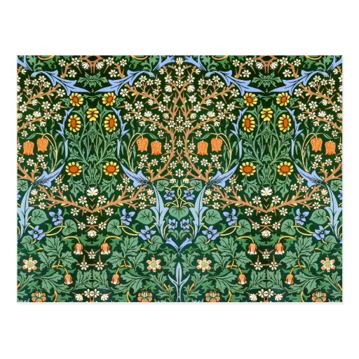 Vintage Floral Pattern William Morris Postcard
