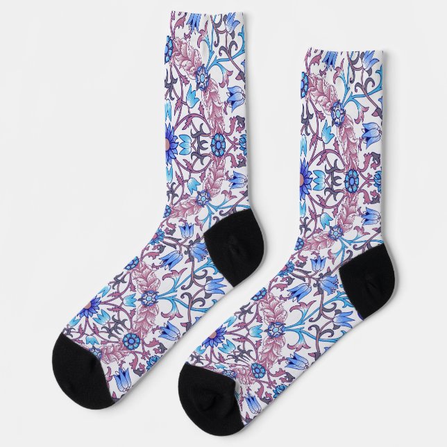 Vintage Floral Pattern, William Morris Socks (Left)