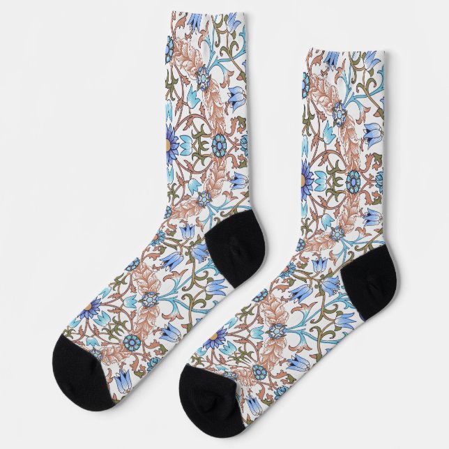 Vintage Floral Pattern, William Morris Socks (Left)