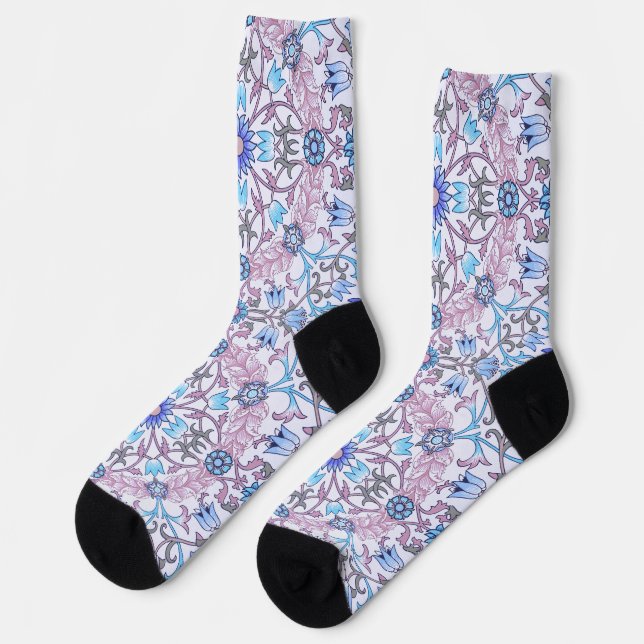 Vintage Floral Pattern, William Morris Socks (Left)