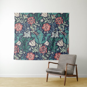 Vintage Floral Pattern, William Morris Tapestry