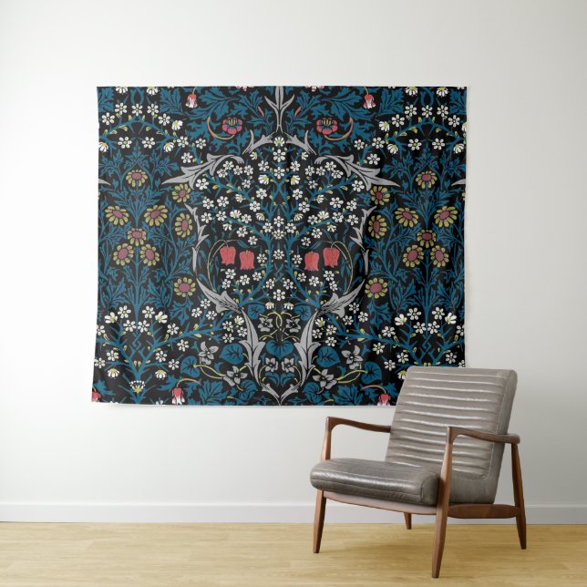 Vintage Floral Pattern, William Morris Tapestry (In Situ (Horizontal))