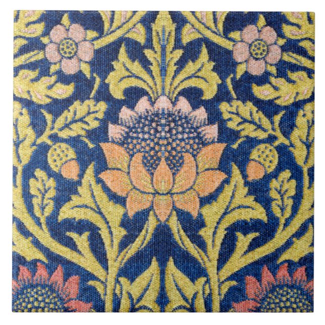 Vintage Floral Pattern, William Morris Tile (Front)
