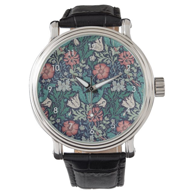 Vintage Floral Pattern, William Morris Watch (Front)