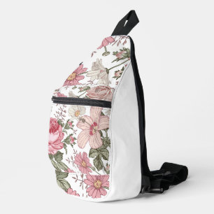 Vintage Floral Pattern with Roses Sling Bag
