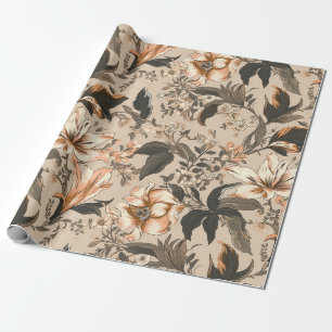 Vintage Floral Pattern Wrapping Paper