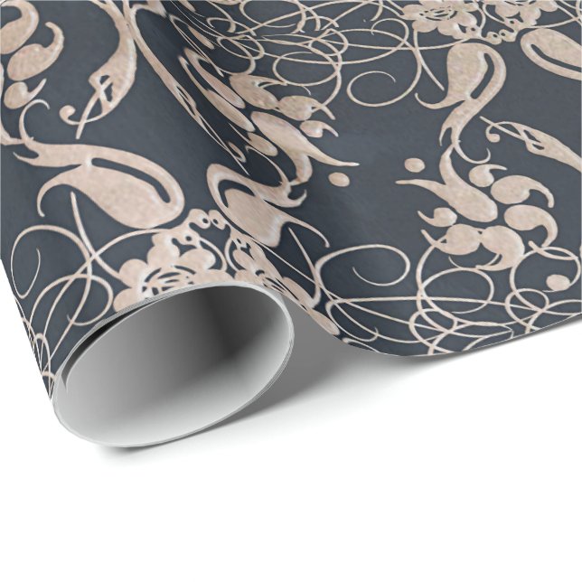 vintage floral pattern wrapping paper (Roll Corner)
