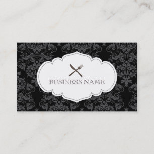 Vintage Floral Patterns Catering Business Card