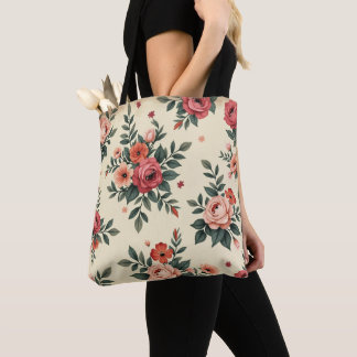 Vintage floral patterns with classic elegance tote bag