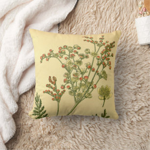 Vintage Floral Peachy Dropwort Wall Clock Cushion
