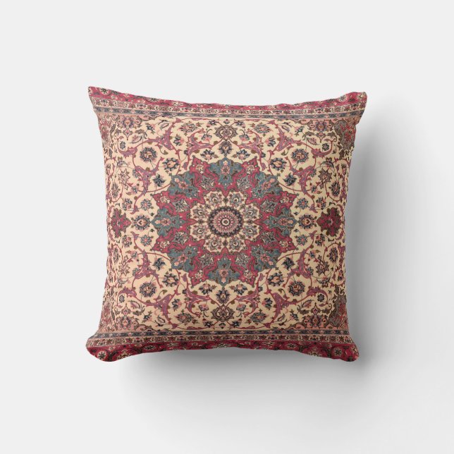Vintage Floral Persian Carpet Pattern Cushion (Front)