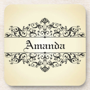 Vintage Floral Personalised Coaster