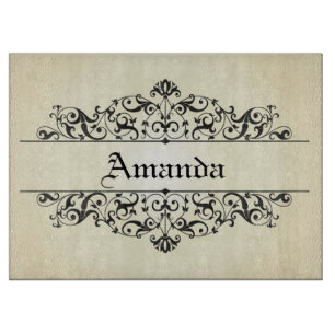 Vintage Floral Personalised Cutting Board