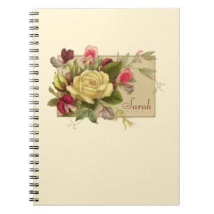 Vintage Floral Personalised Notebook