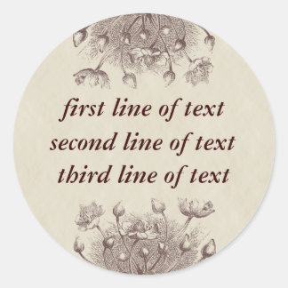 Vintage Floral Personalised Sticker