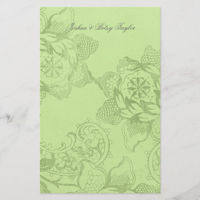 Vintage Floral Personalised Thank You Stationery (Front)