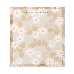 Vintage Floral Personalized Notepad