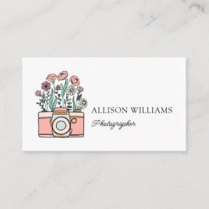 Vintage Floral Photographer Business Card