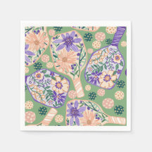 Vintage Floral Pickleball Design