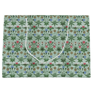 Vintage Floral Pink Blue William Morris Daisy Large Gift Bag