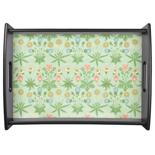 Image of Vintage Floral Pink Blue William Morris Daisy Serving Tray