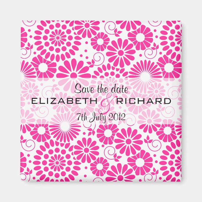 Vintage floral pink Magnet (Front)