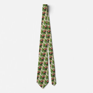 Vintage Floral Pink Roses, Vase of Flowers Tie